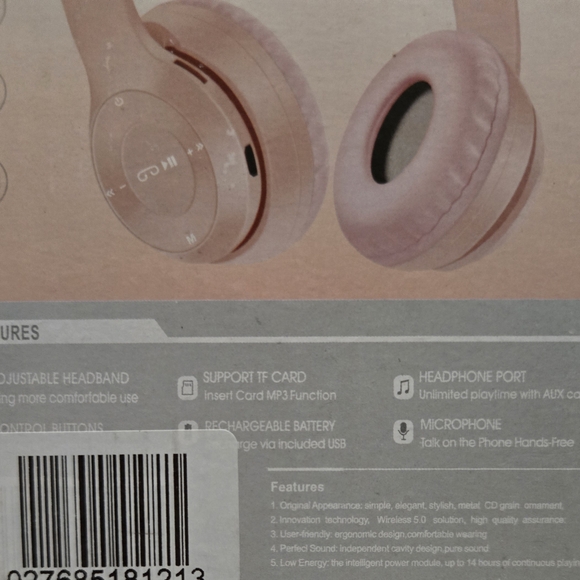 Wireless Headphones Pink With Cat Ears P47M - Picture 5 of 5